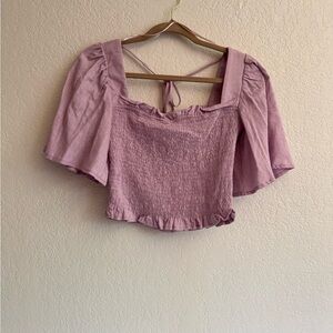 Lavender Smocked Women's Top